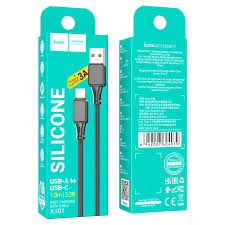 Hoco Assistant Silicone USB-A to USB-C Fast Charging Data Cable 1m (Black)