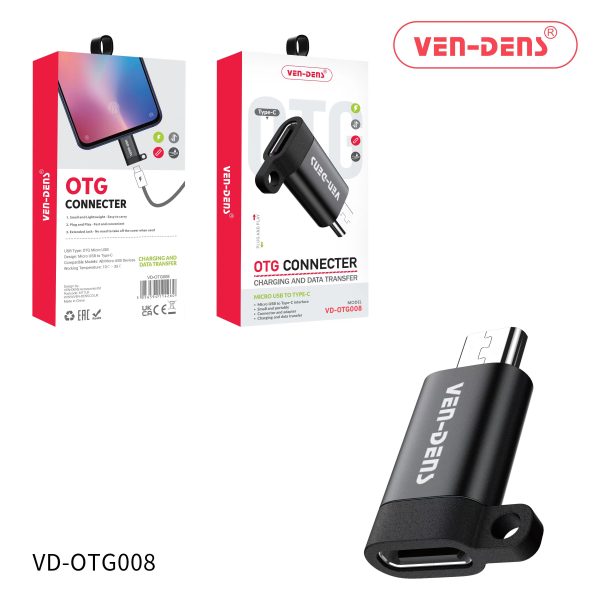 Ven-Dens OTG USB to Type C Adapter