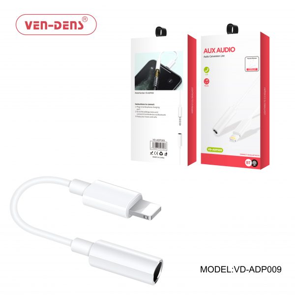 Ven-Dens Lightning to 3.5mm Connector Adapter