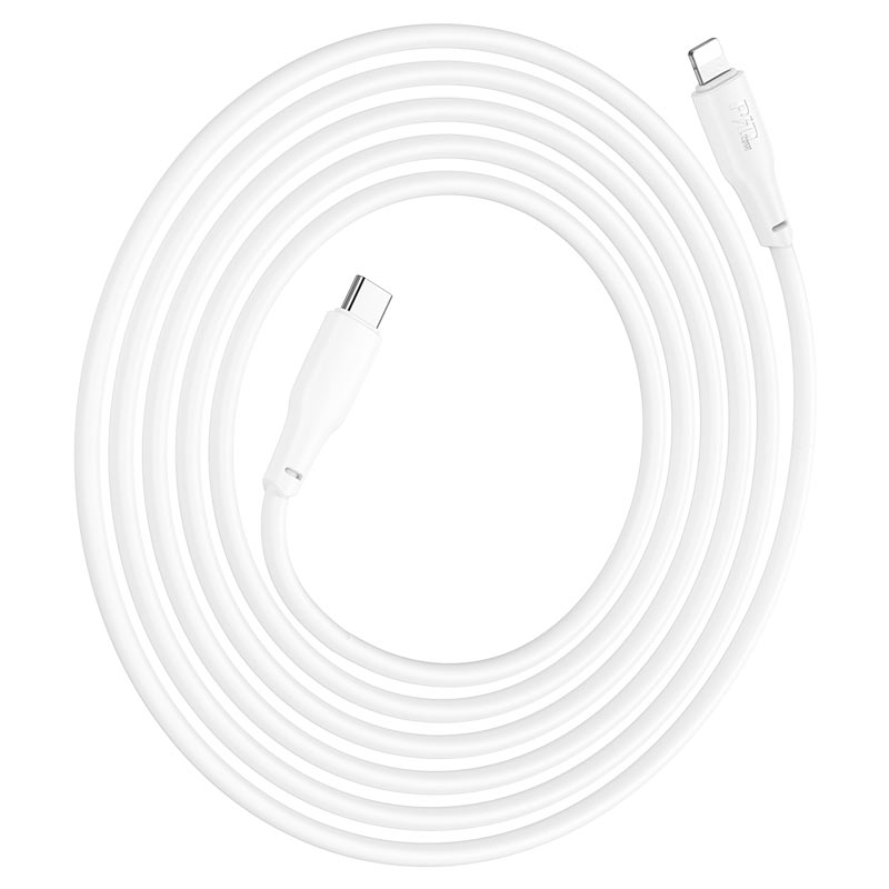 Hoco Force PD20W USB-C to Lightning Fast Charging Data Cable – 2m (White) thumbnail 2