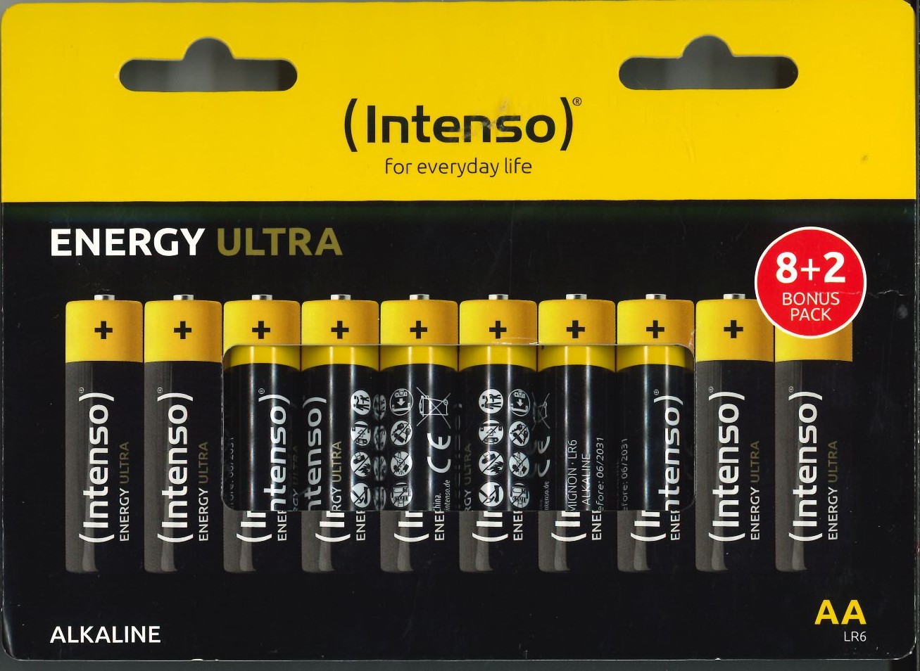Intenso Energy Ultra AA ALKALINE  8+2 Voltage	1.5 Volts