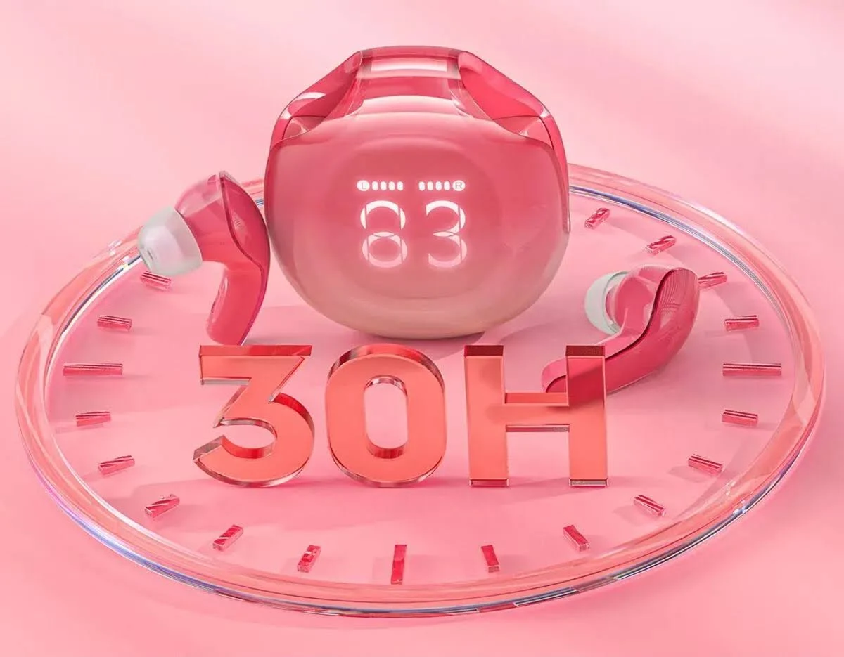 ACEFAST TWS Headset T9  PINK/RED thumbnail 2