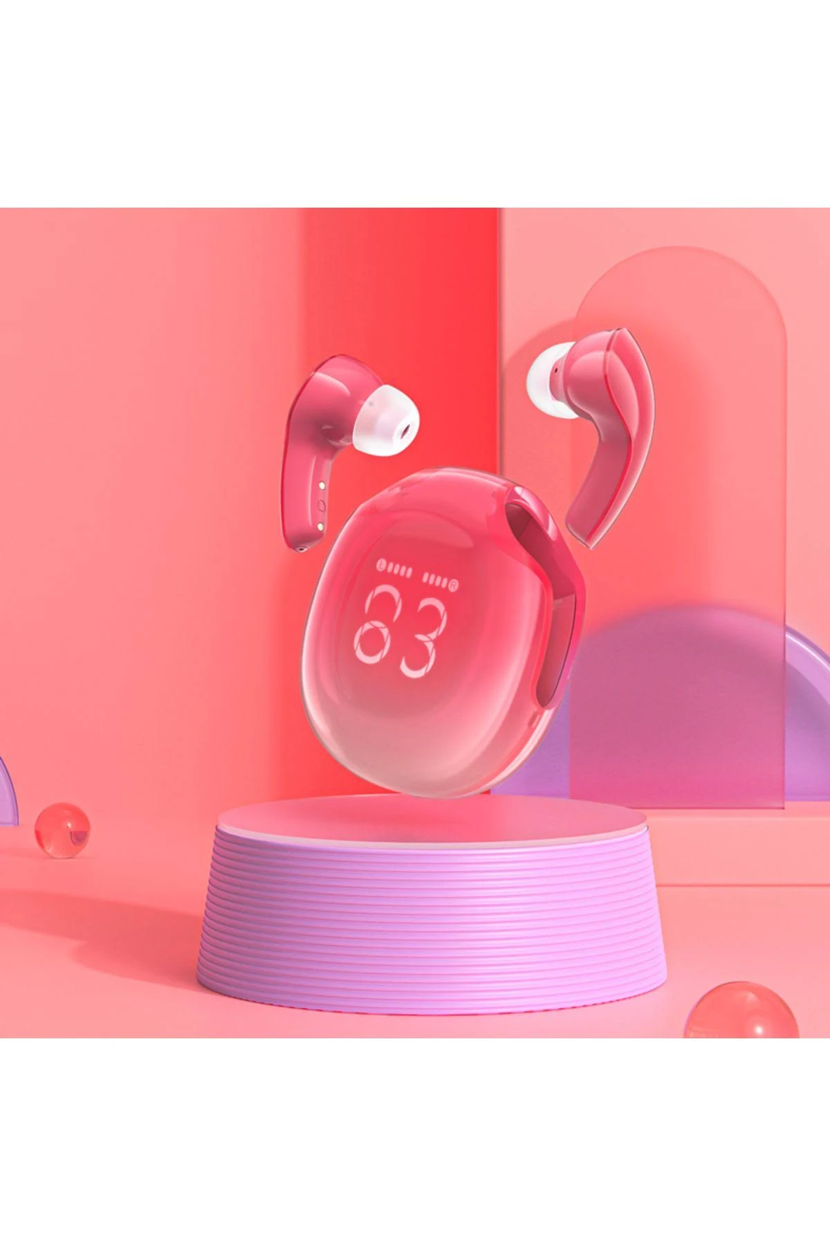 ACEFAST TWS Headset T9  PINK/RED thumbnail 5