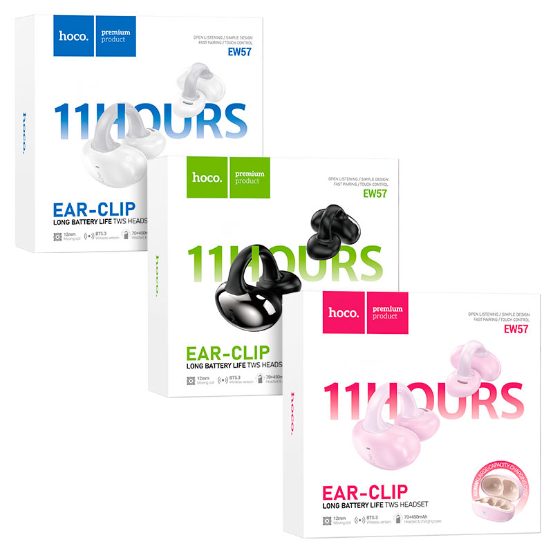 HOCO EAR-CLIP EW57 BLACK thumbnail 2