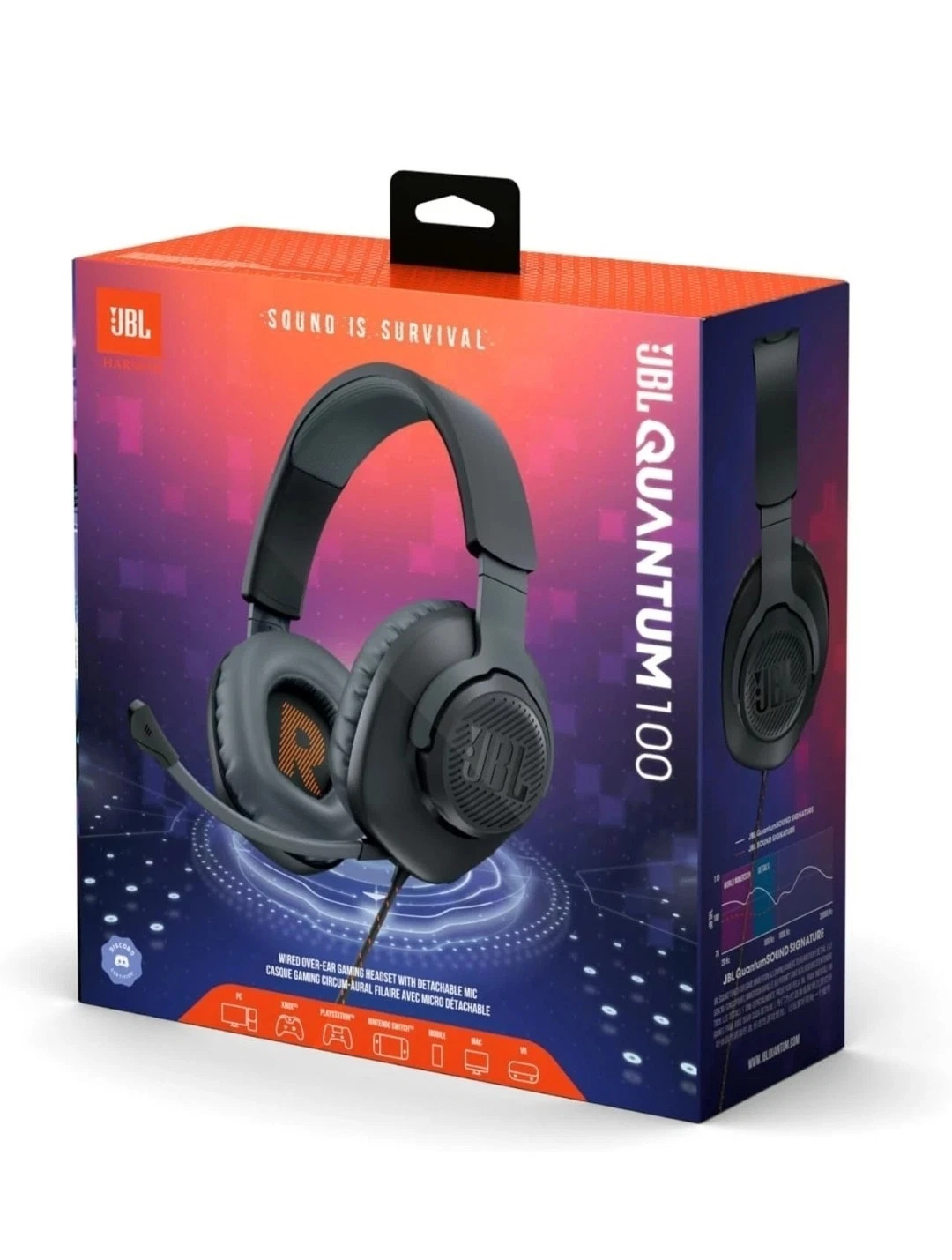 JBL QUANTUM 100 PC Gaming Headset  -BLACK