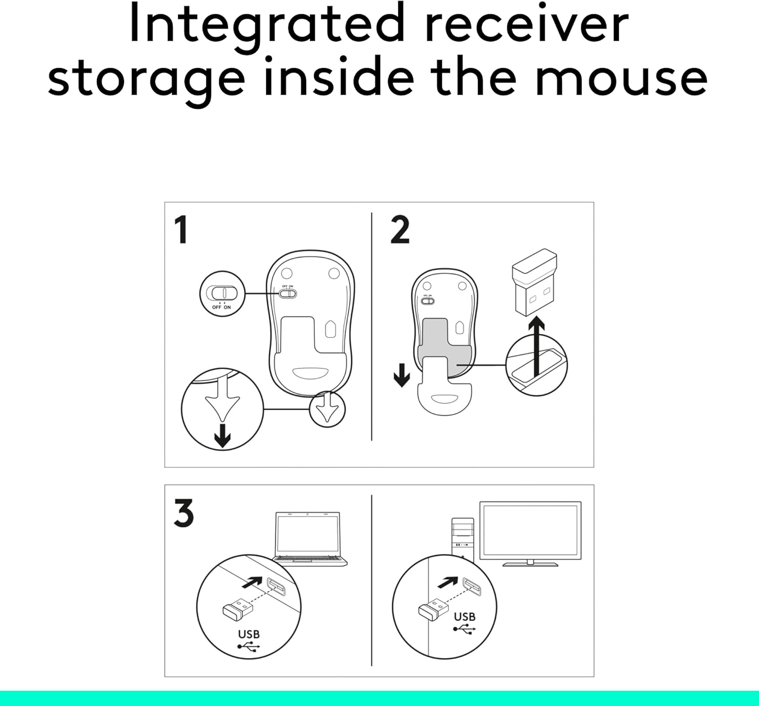Logitech M185 Wireless Mouse 2.4GHz with USB Mini Receiver 12-Month Battery Life 1000 DPI Optical Tracking Ambidextrous thumbnail 4