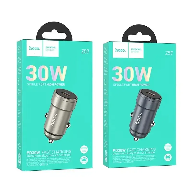 Hoco Z57 Glorious Single-Port PD30W Car Charger BLACK