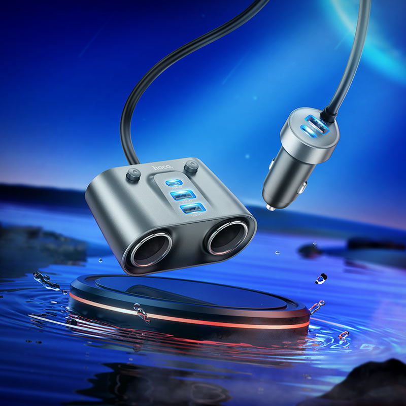 HOCO Z51 147W 7-Port USB PD Car Charger Adapter thumbnail 3