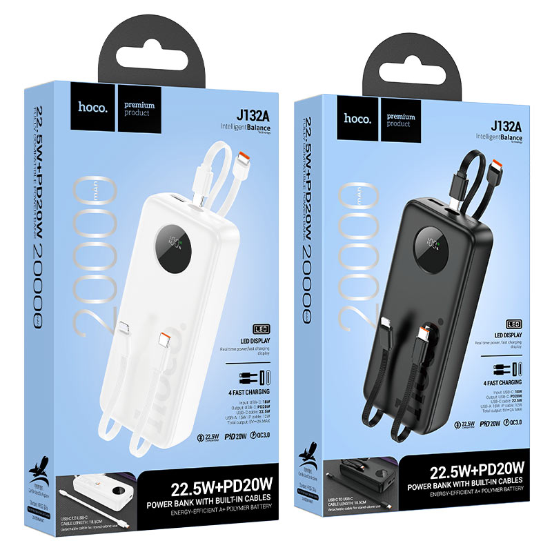HOCO Power bank “J132A Sabio” 22.5W + PD20W 20000mAh