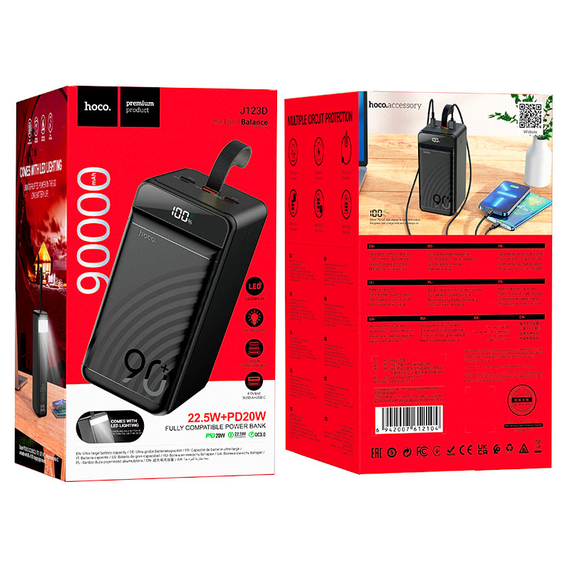 HOCO Power bank “J123D Element” 22.5W 90000mAh