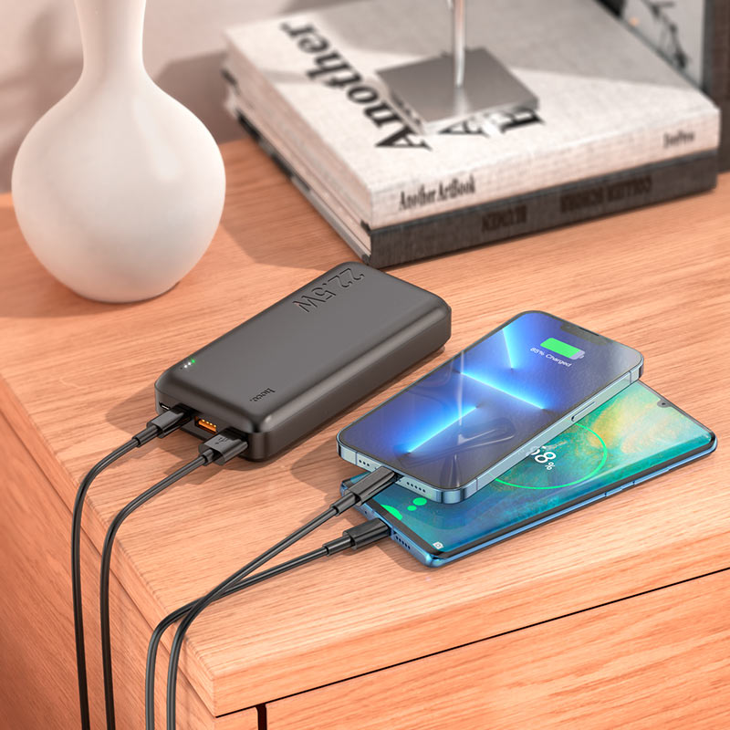 Hoco J101A Astute 22.5W Full Compatible Power bank (20000mAh) Black thumbnail 3