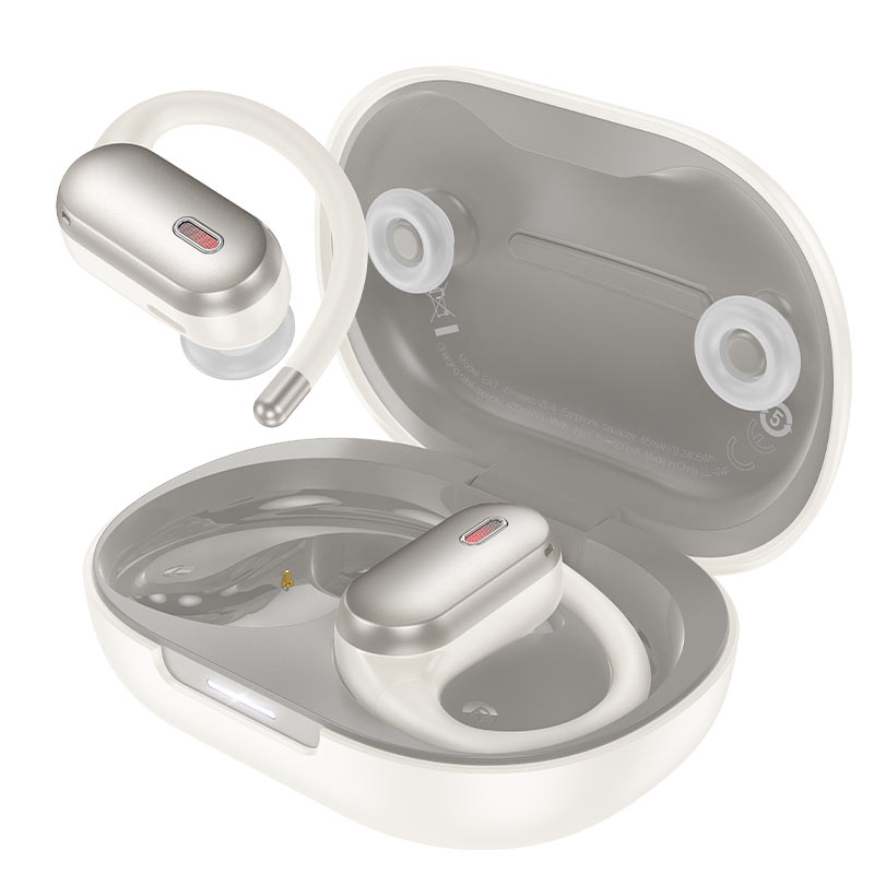 Hoco EA7 Suerte ANC+ENC Open Ear True Wireless Earbuds White/CREAM thumbnail 2