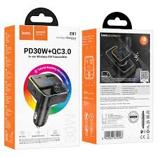 HOCO Car charger “E81 Fantasy” PD30W QC3.0 with wireless FM transmitter