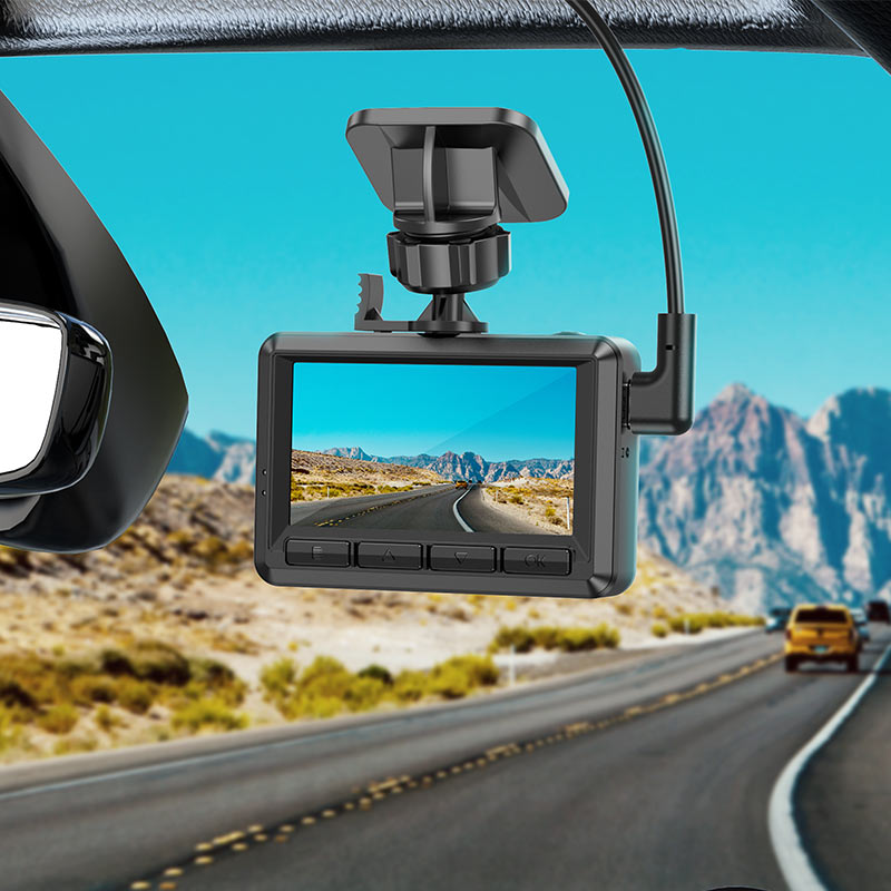 Hoco DV2 Driving Record with Screen Dash Camera Black thumbnail 2