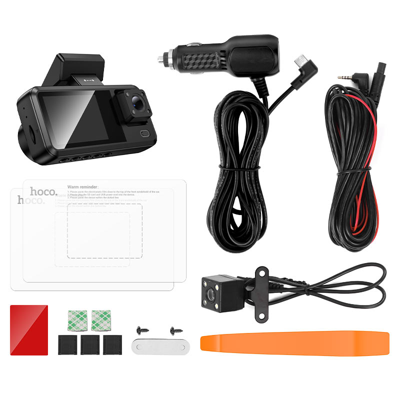 Hoco DV15 (2-inch) Display (3 Camera) Dash Cam Black thumbnail 2
