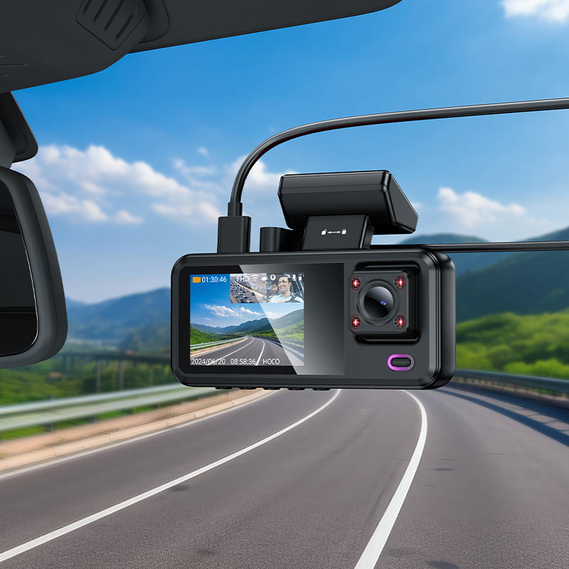 Hoco DV15 (2-inch) Display (3 Camera) Dash Cam Black thumbnail 5