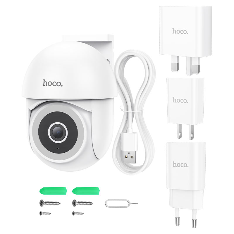 Hoco D2 Outdoor PTZ HD Night Vision Camera White thumbnail 4