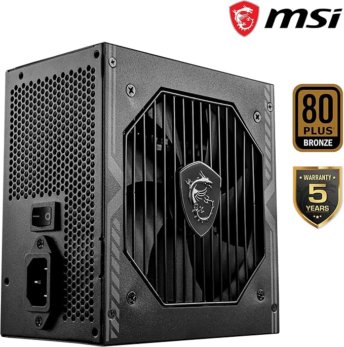 MSI MAG A650BN Power Supply Unit, UK Plug - 650W, 80 Plus Bronze Certified thumbnail 3