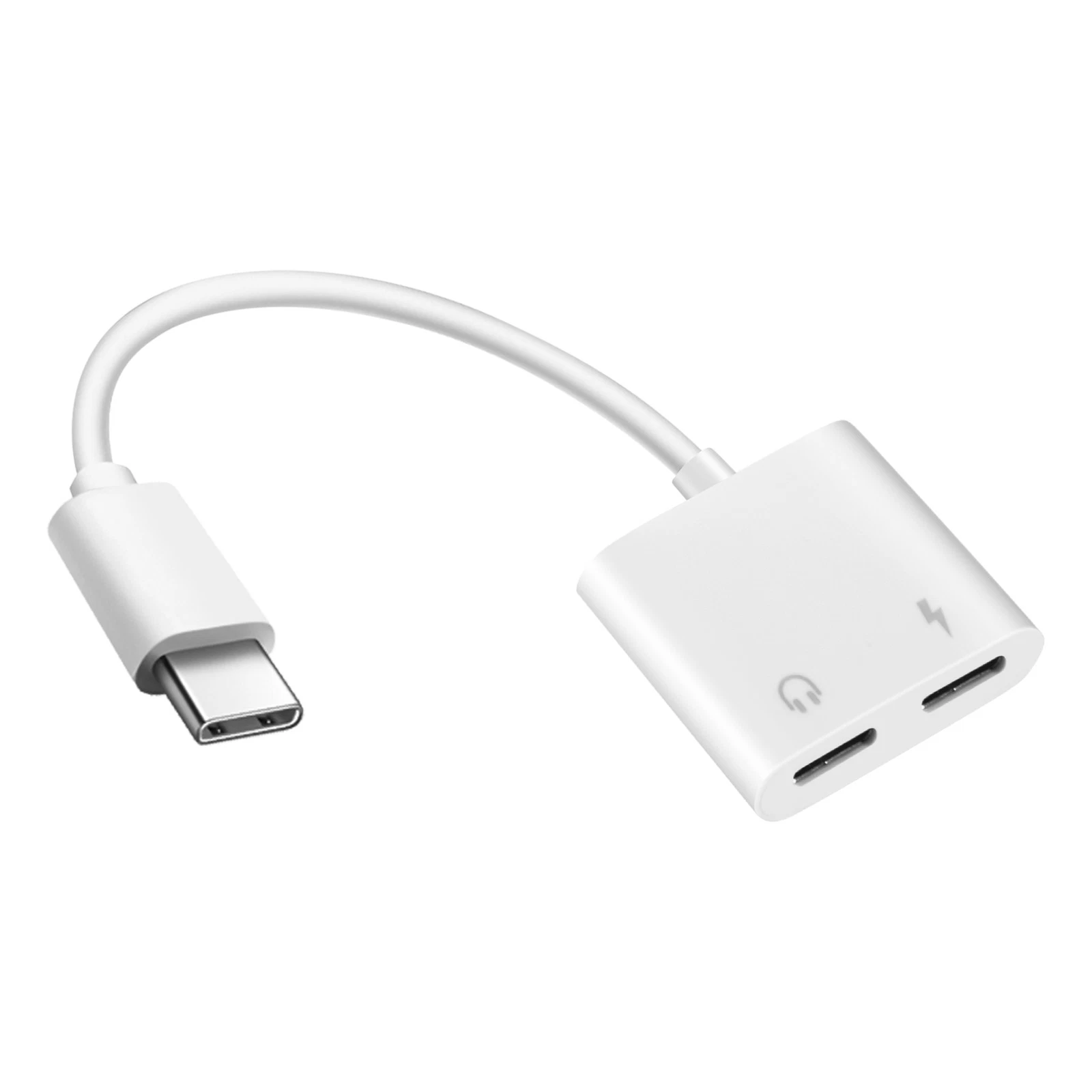 2 in 1 Dual Type C Headphone Adapter USB-C Splitter