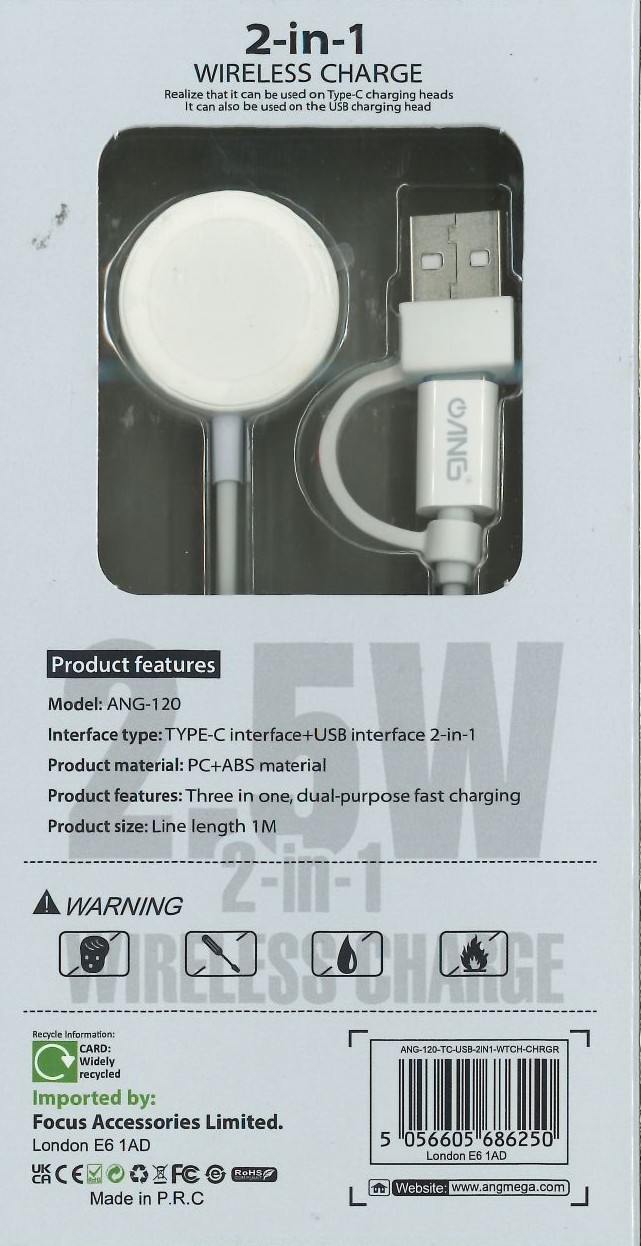 WATCH WIRELESS CHARGER MAGNETIC 2 in 1 BY ANG