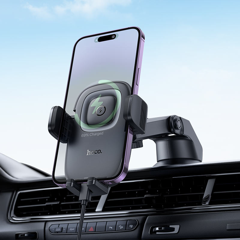 HOCO Car wireless charger “HW32 Crown” for dashboard thumbnail 5