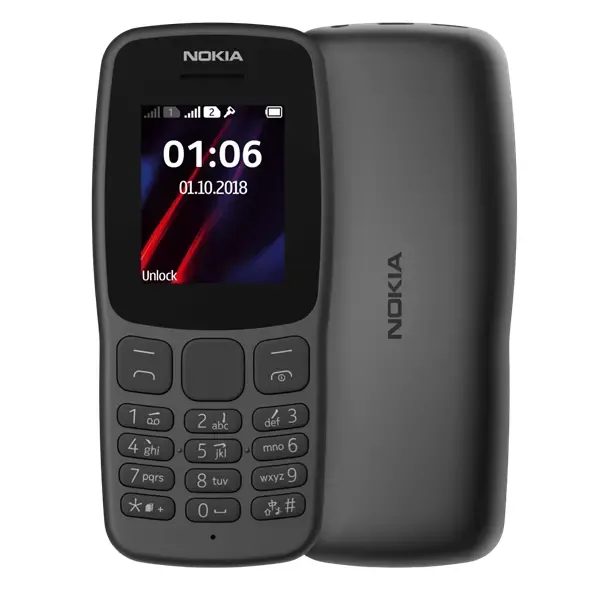 Nokia 106 (2018) - 4MB - Black (Unlocked) (Dual SIM)