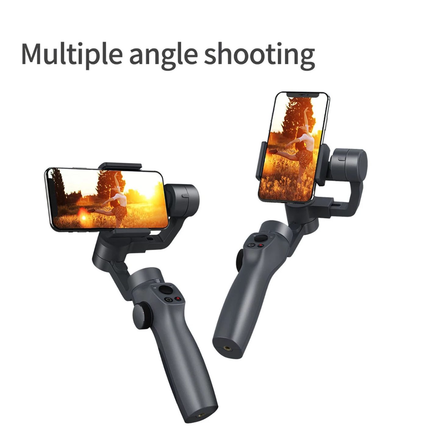 Gimbal Funsnap Capture2S  - Abs Gray Black Smart 3‑Axis Handheld Stabilize
