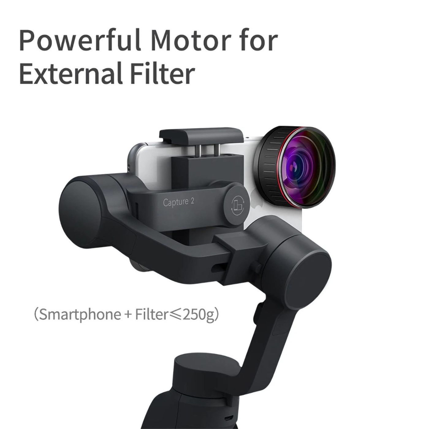 Gimbal Funsnap Capture2S  - Abs Gray Black Smart 3‑Axis Handheld Stabilize thumbnail 4