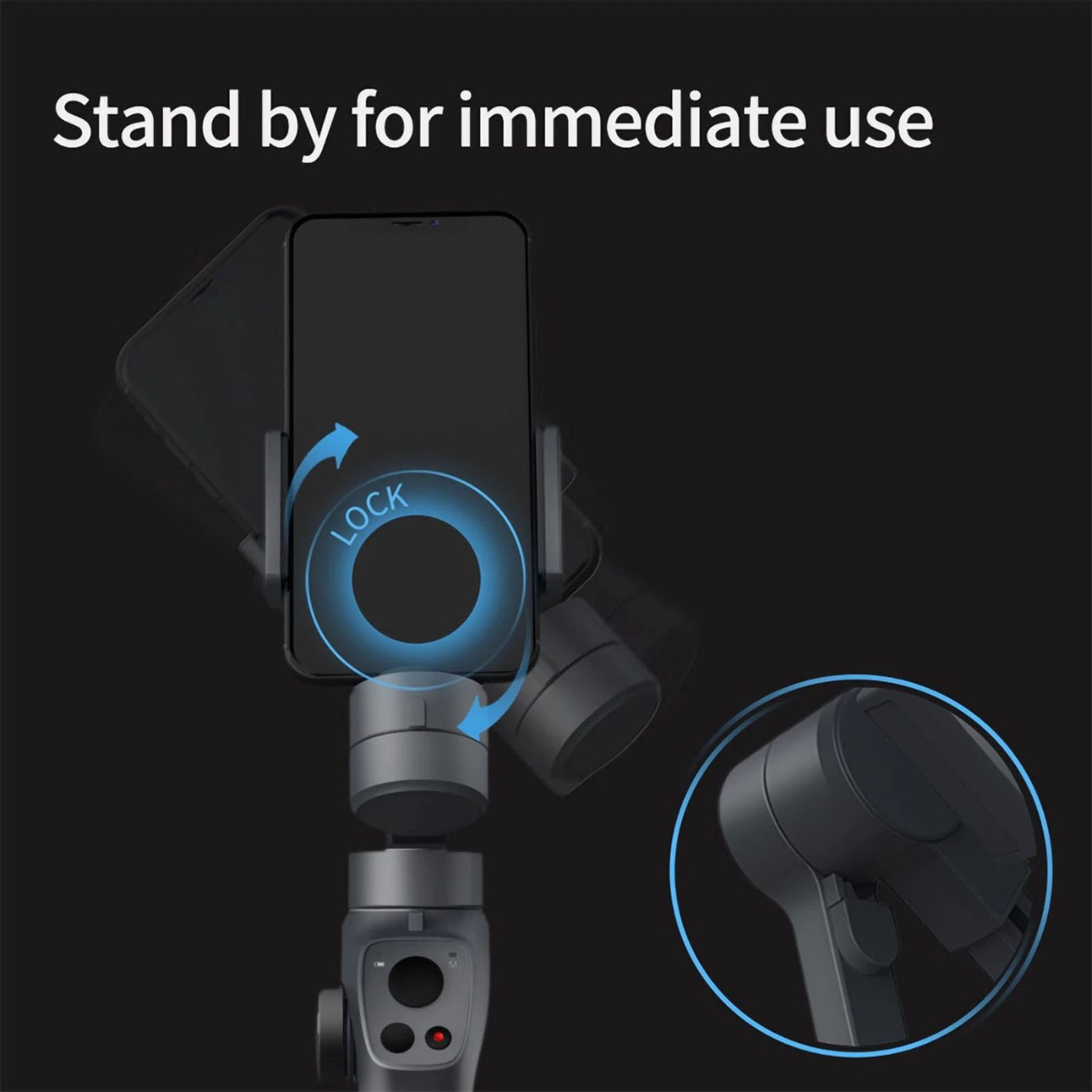 Gimbal Funsnap Capture2S  - Abs Gray Black Smart 3‑Axis Handheld Stabilize thumbnail 6