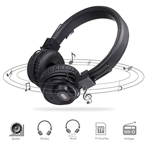 NIA X5SP Headset Wireless Stereo Bluetooth Headphones Bluetooth Speakers Fone de ouvido Bluetooth with Mic ( BLACK ) thumbnail 3