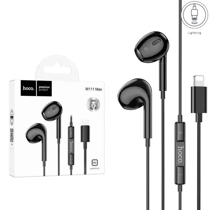 HOCO Lighting Connection Headset Black