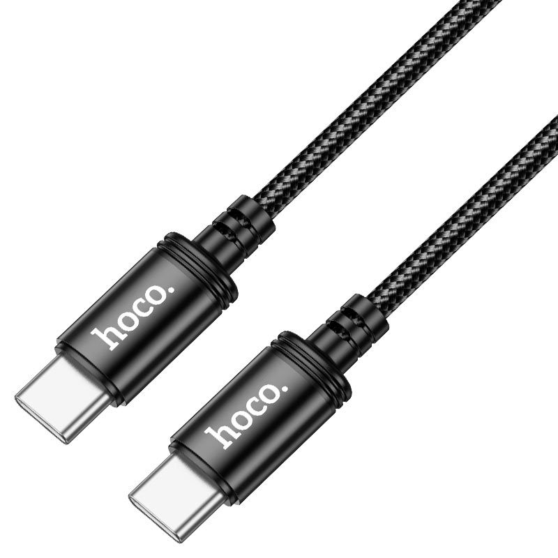HOCO Cable Type-C to Type-C “X89 Wind”  1 meter , PD 60W fast charge / black colour thumbnail 2
