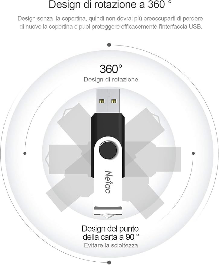 Netac 64GB USB 3.0 Flash Drive, USB Flash Drive, USB Flash Drive reading speed up to 90MB/s thumbnail 2