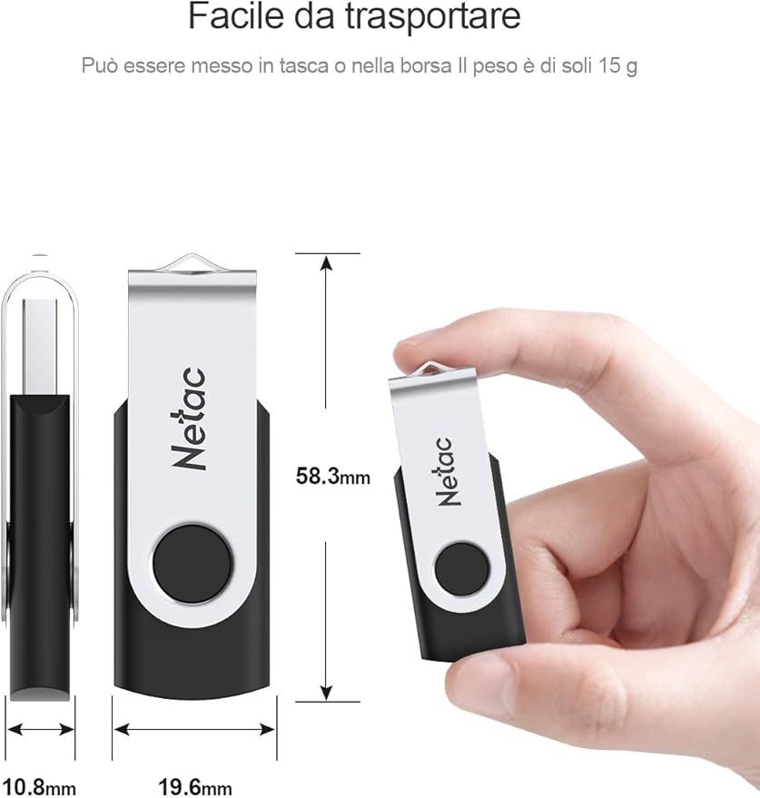 Netac 64GB USB 3.0 Flash Drive, USB Flash Drive, USB Flash Drive reading speed up to 90MB/s thumbnail 3