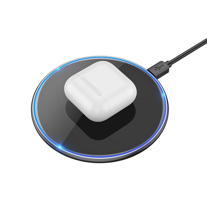 Hoco 15W Wireless Fast Charging Pad For iPhone 12 11 Pro Max LED Light Charge Indicator Wireless thumbnail 5