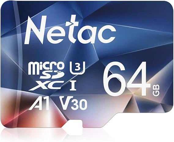 Netac Micro SD Card 64GB, Memory Card, A1, U3, C10, V30, 4K, 667X, UHS-I, Speeds up to 100/30 MB/s (R/W), Micro SD Card for Phone, Camcorder, Switch, GoPro, Tablet