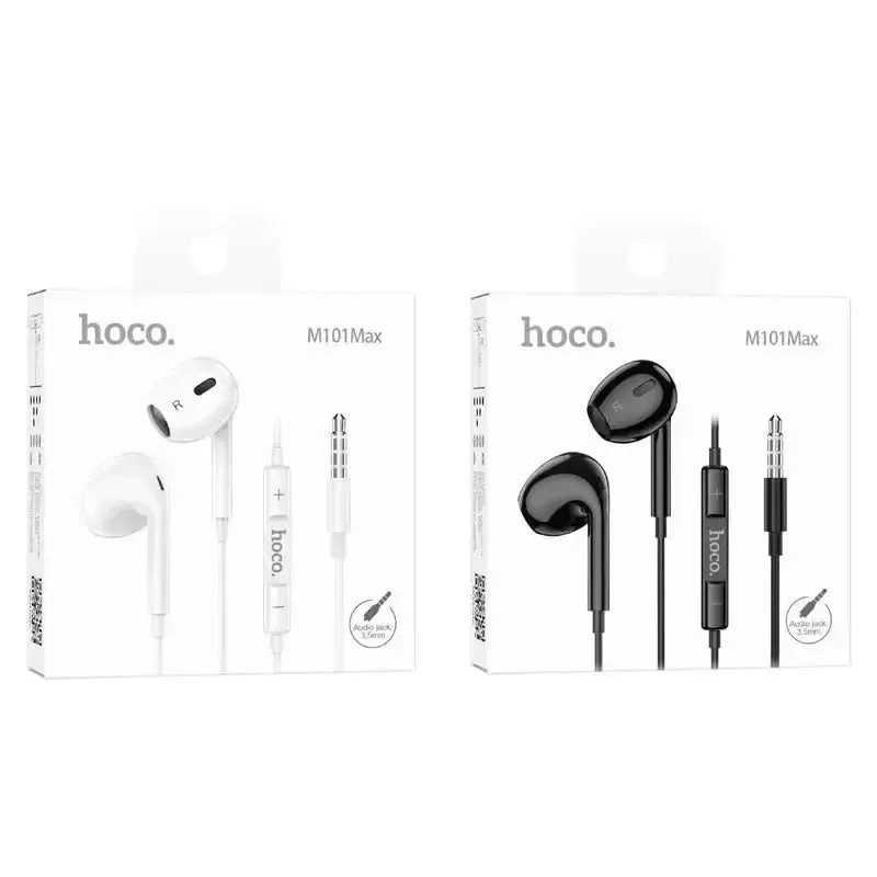 Hoco M101 Max Crystal Grace 3.5mm Wired Earphone With Mic BLACK