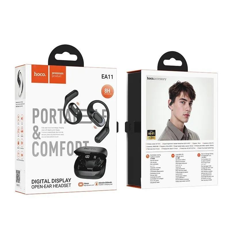 Hoco EA11 Conduction True Wireless BT Headset Black