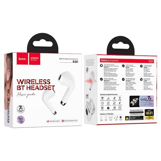Earphones Hoco EQ1 Wireless BT Headset White