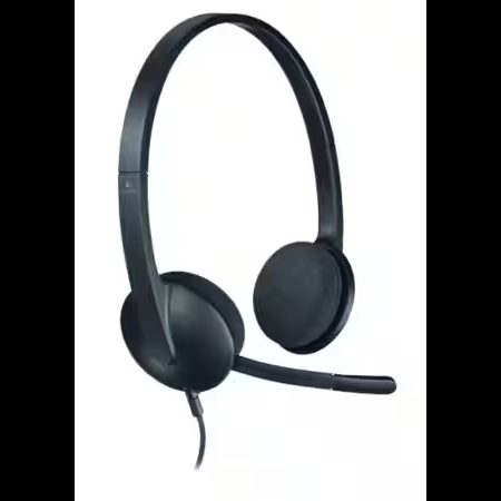 Logitech H340  USB Wired Headset Over-the-head, Over-the-ear Noise Cancelling Microphone Stereo Black thumbnail 2