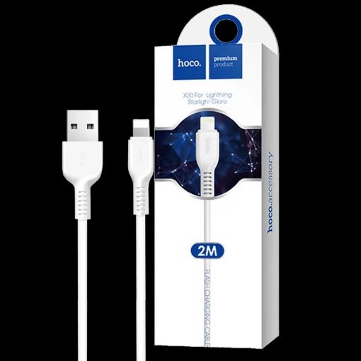 Hoco x20 usb to lighting (ip) 2m cable white