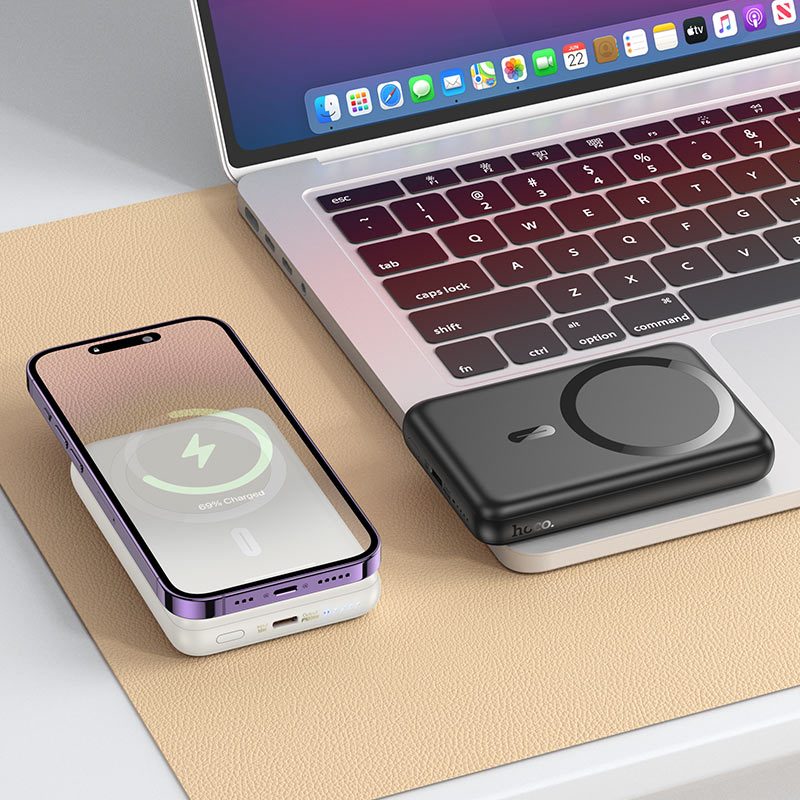 Hoco Power bank “J141 Grace” PD20W wireless charging 10000mAh black colour thumbnail 5