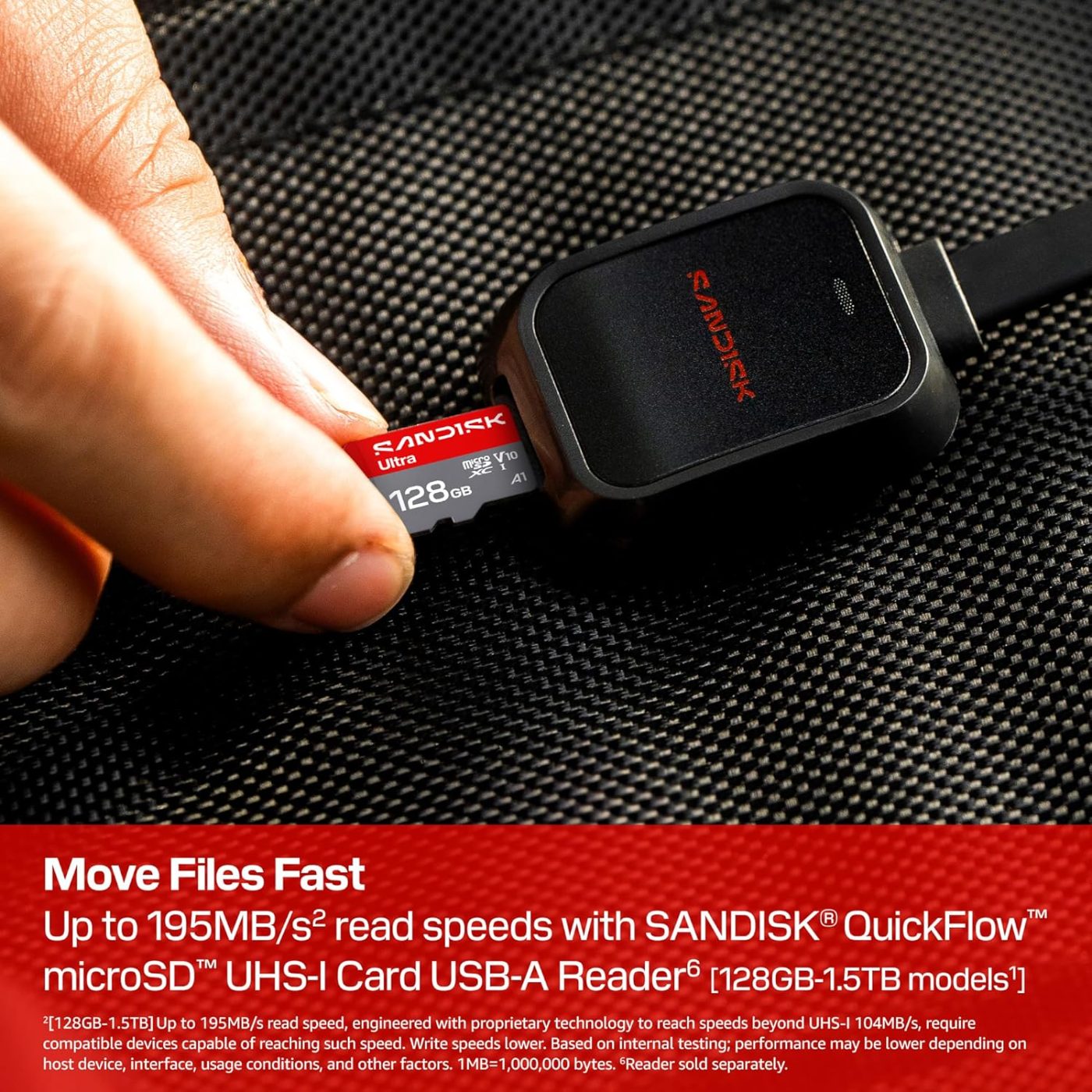 SanDisk Ultra MicroSDXC UHS-I Card, 128GB, SD Adapter, up to 195MB/s Read Speed, Full HD Video, V10, U1, thumbnail 5