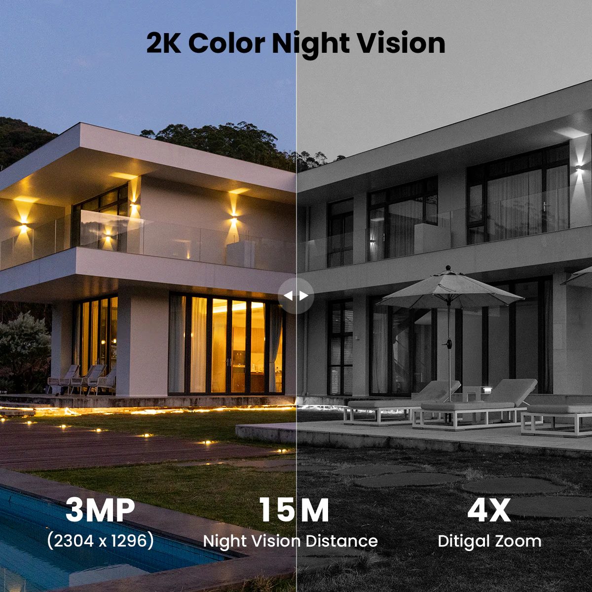 ieGeek Solar + wi-fi Security Camera - white thumbnail 3