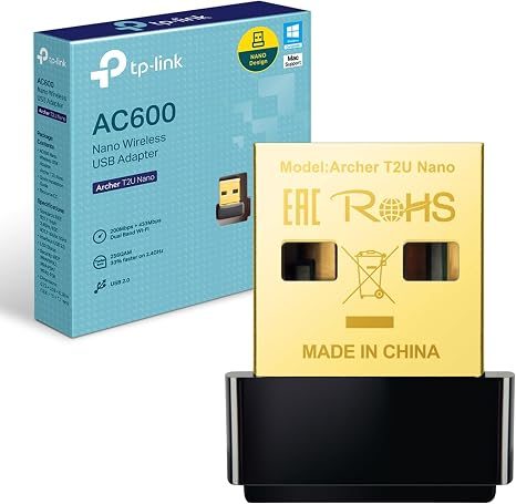 TP-Link AC600 USB Wi Fi Dongle Dual Band 5 GHz Wireless Adapter for PC Desktop and Laptop Supports Windows 11 10 8 1 8 7