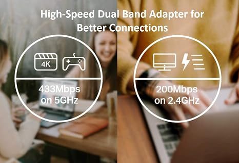TP-Link AC600 USB Wi Fi Dongle Dual Band 5 GHz Wireless Adapter for PC Desktop and Laptop Supports Windows 11 10 8 1 8 7 thumbnail 2