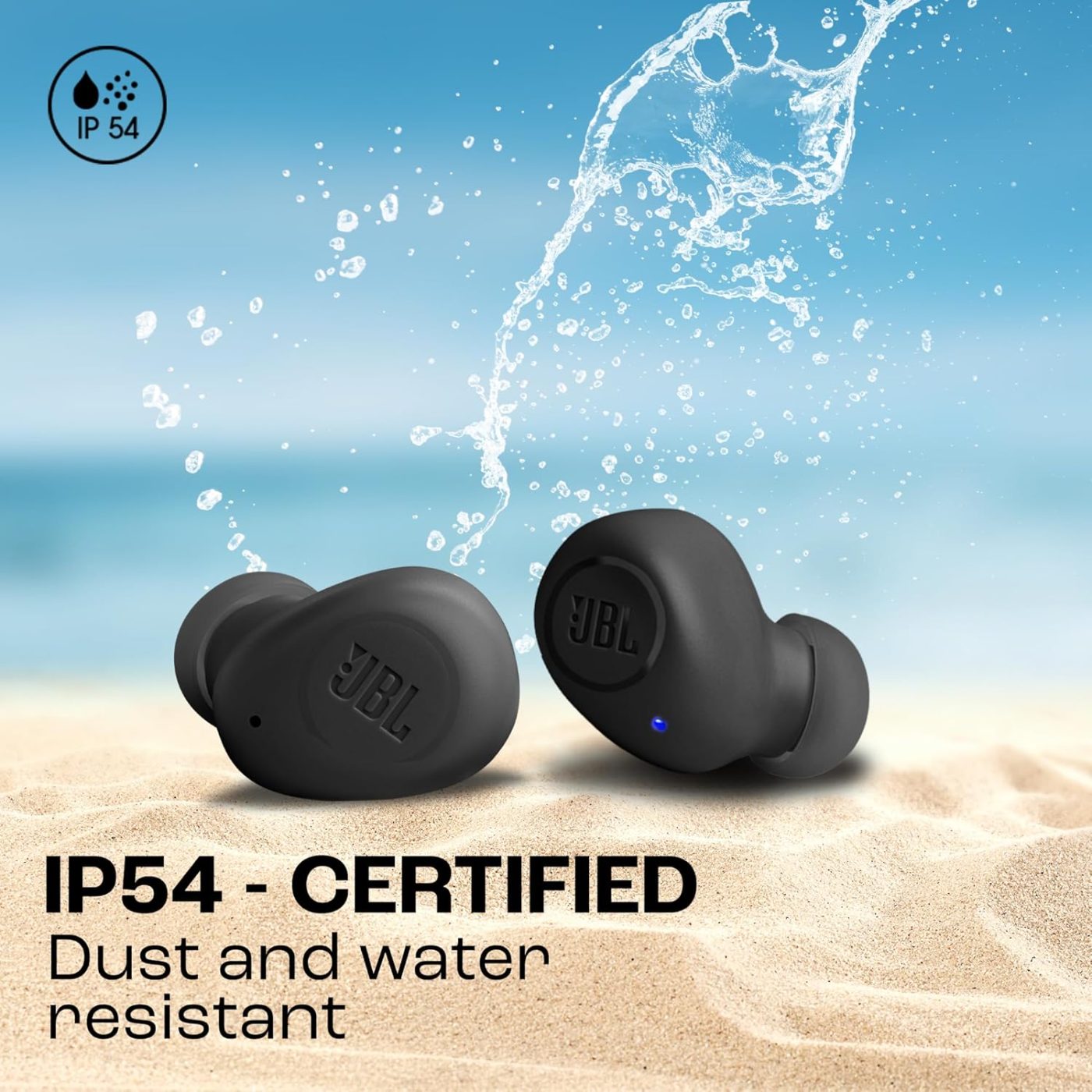 JBL Wave Buds, in-Ear Wireless Earbuds with IP54 and IPX2 Waterproofing, Powerful Bass and 32 Hours Battery Life thumbnail 4