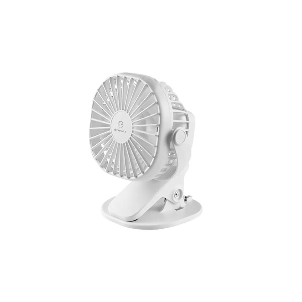 Portable Usb Silent Table Fan With Clip White thumbnail 2