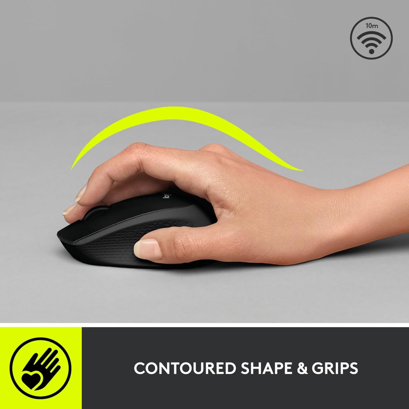 Logitech M280 Wireless Mouse, 2.4 GHz with USB Nano Receiver, 1000 DPI Optical Tracking, 3 Buttons, 18 Month Battery thumbnail 2