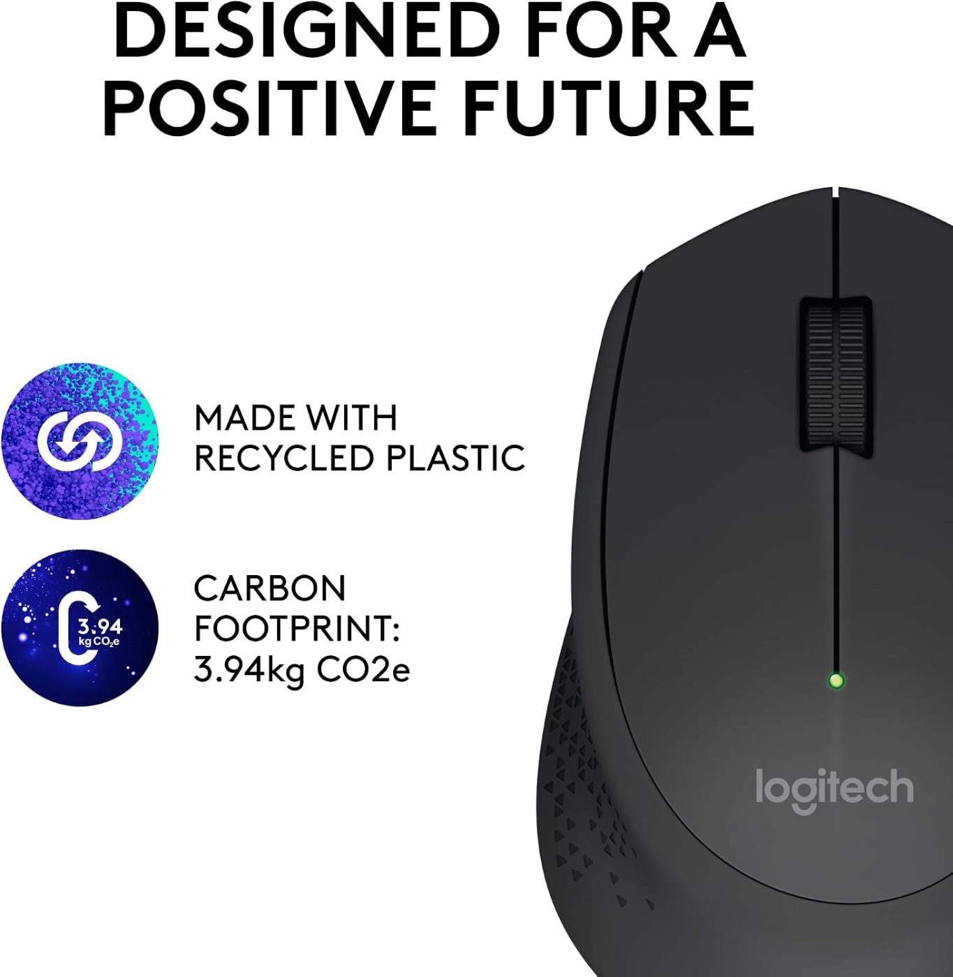 Logitech M280 Wireless Mouse, 2.4 GHz with USB Nano Receiver, 1000 DPI Optical Tracking, 3 Buttons, 18 Month Battery thumbnail 3